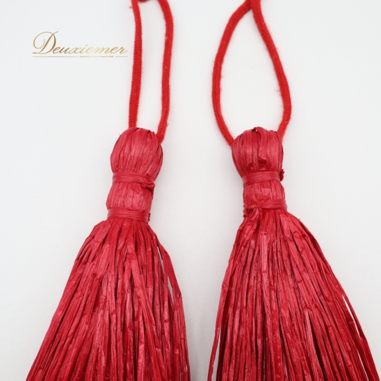 タヒチアンダンス イイ ハンドタッセル レッド系 小物 小道具 ペア 両手 赤 ケース セット ケース付き 紐 フラダンス 練習 レッスン イベント ステージ ポンポン 鮮やか 発表会 パフォーマンス モレ