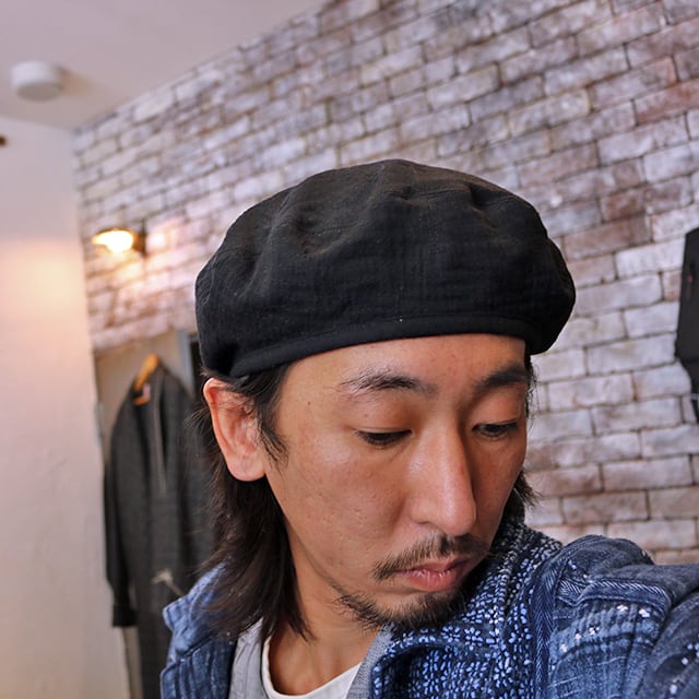 XLサイズですPorter Classic SASHIKO STRETCH BERET - ハンチング/ベレー帽