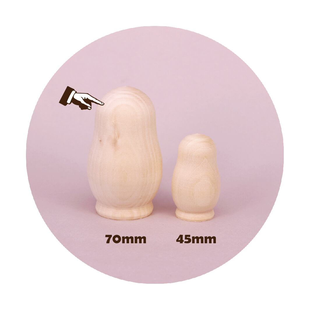 白木 マトリョーシカ 7cm 1個型 | GINZA HAKKO 木の香