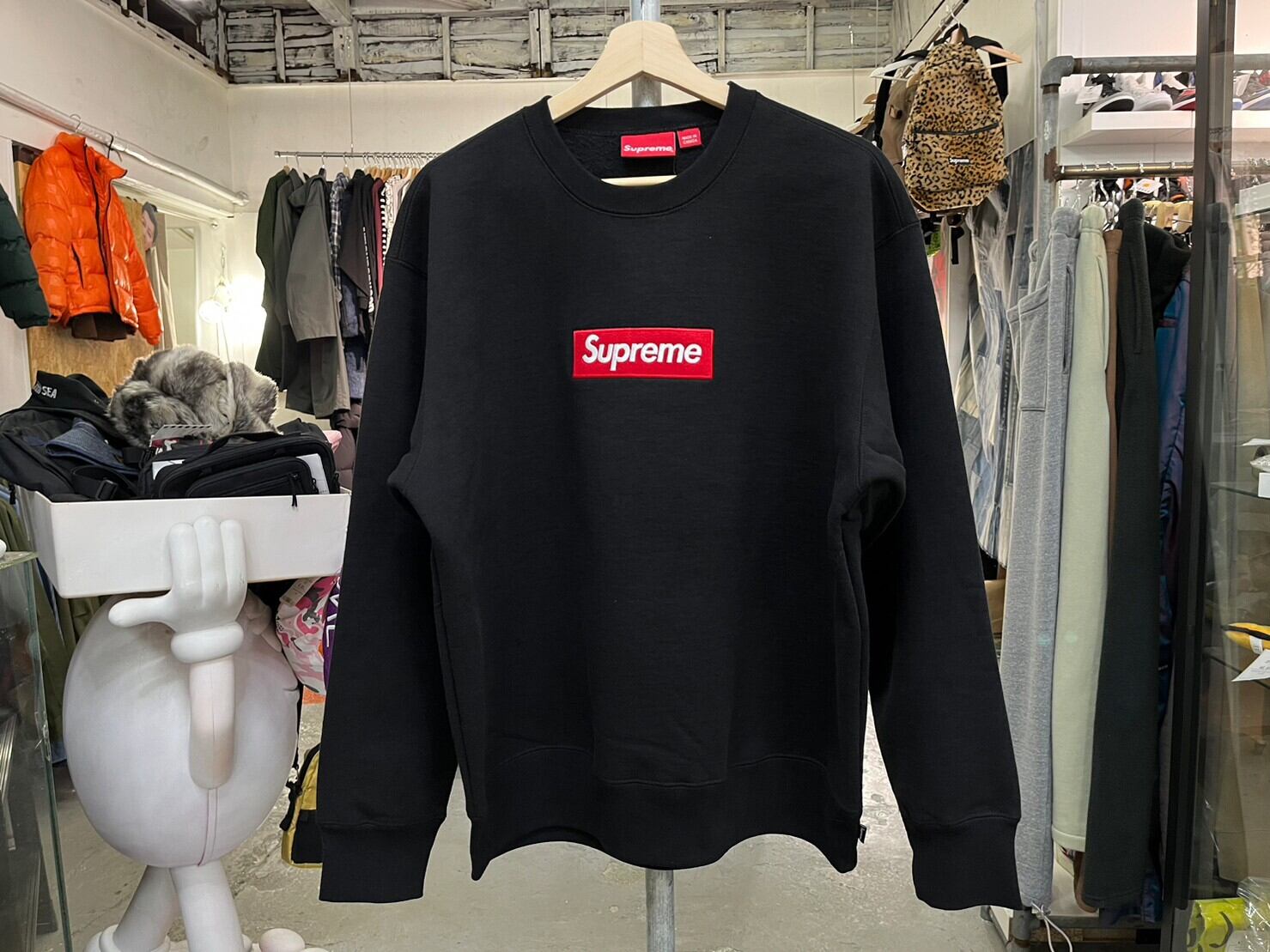 Supreme BOX LOGO CREWNECK SWEAT BLACK MEDIUM 73930 | BRAND BUYERS 