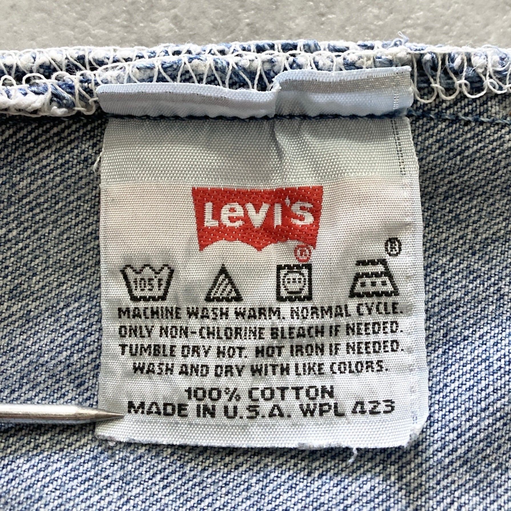 W33 L33】90's US.Levis 501 リーバイス エルパソ工場(524) ボタン裏