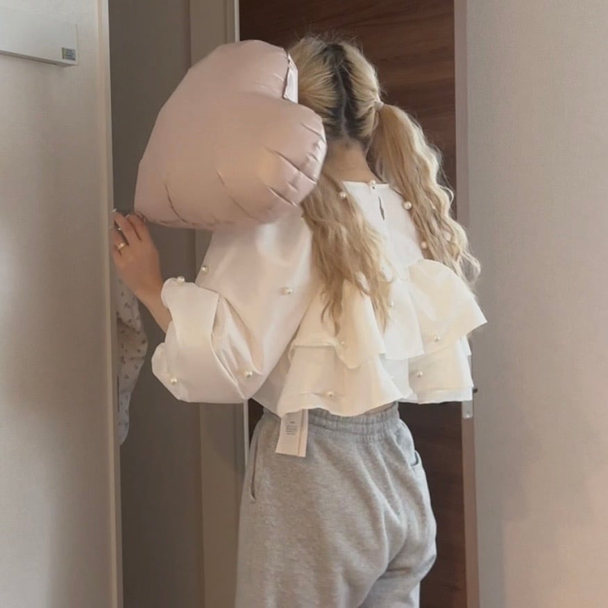 MARRYME FURIFURI BLOUSE (pearl) | MARRY ME.official