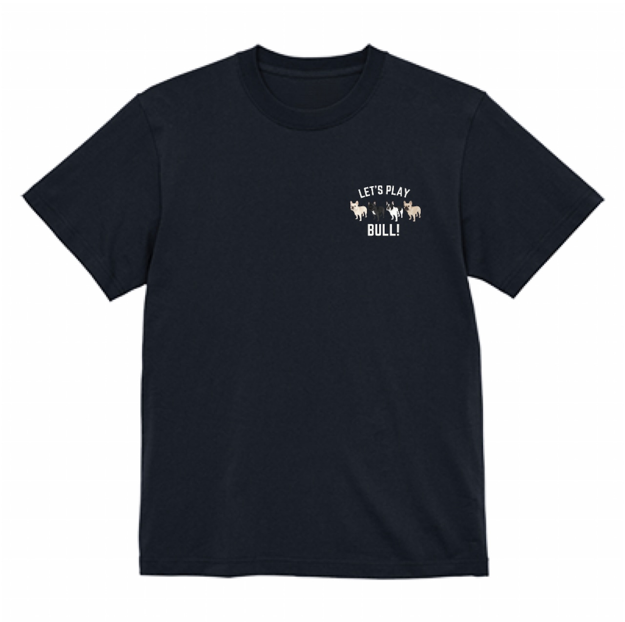 【試作品(新品未着用)】Let's play BULL Tシャツ_ネイビー×ホワイト(Mサイズ)