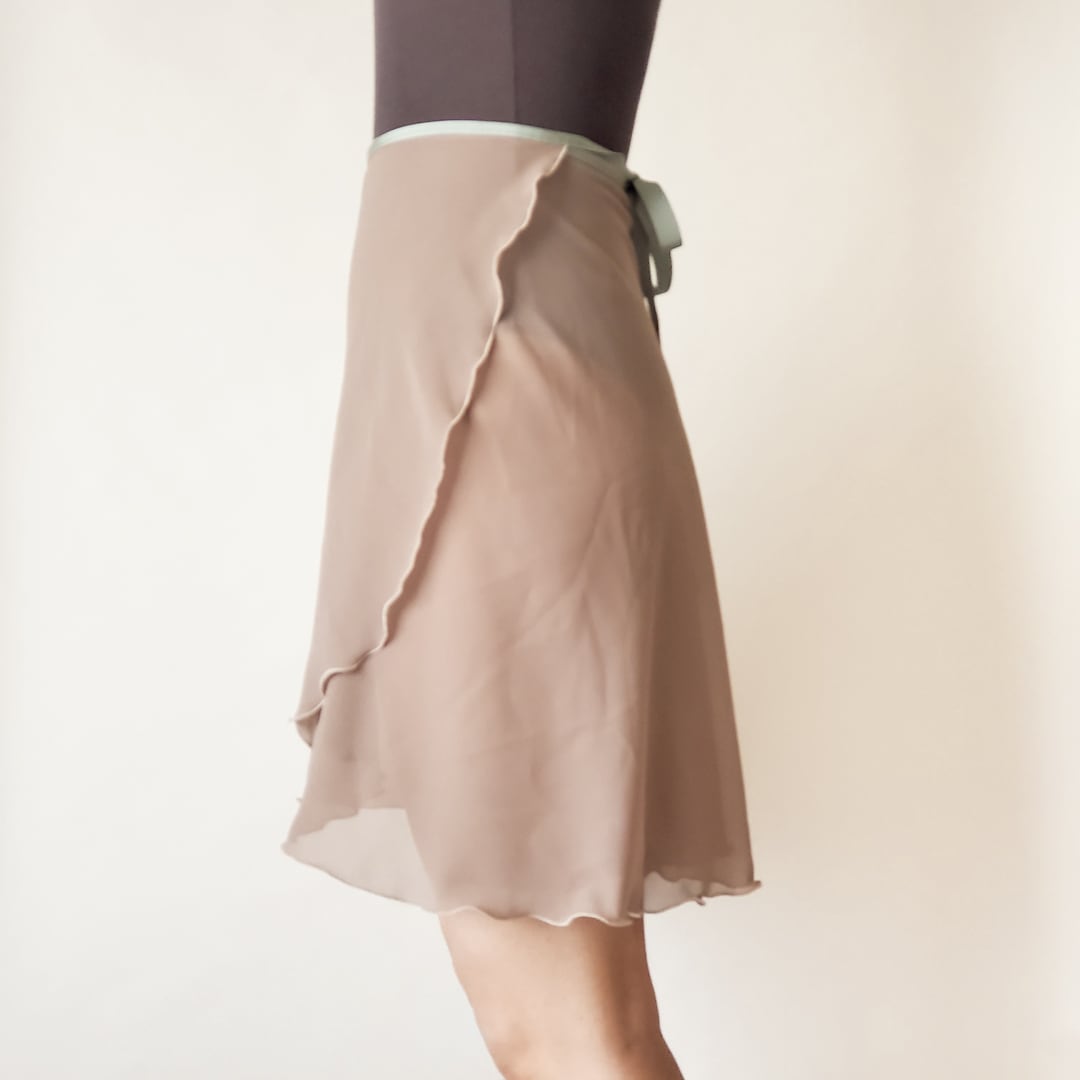 LONG wrap skirt【くすみモカ×くすみ淡グリーン】 | herz(ヘルツ