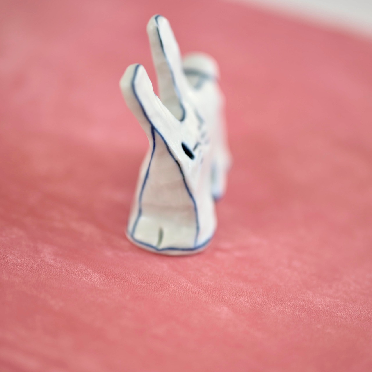 村田菜穂美 干支 染ライン 白うさぎ