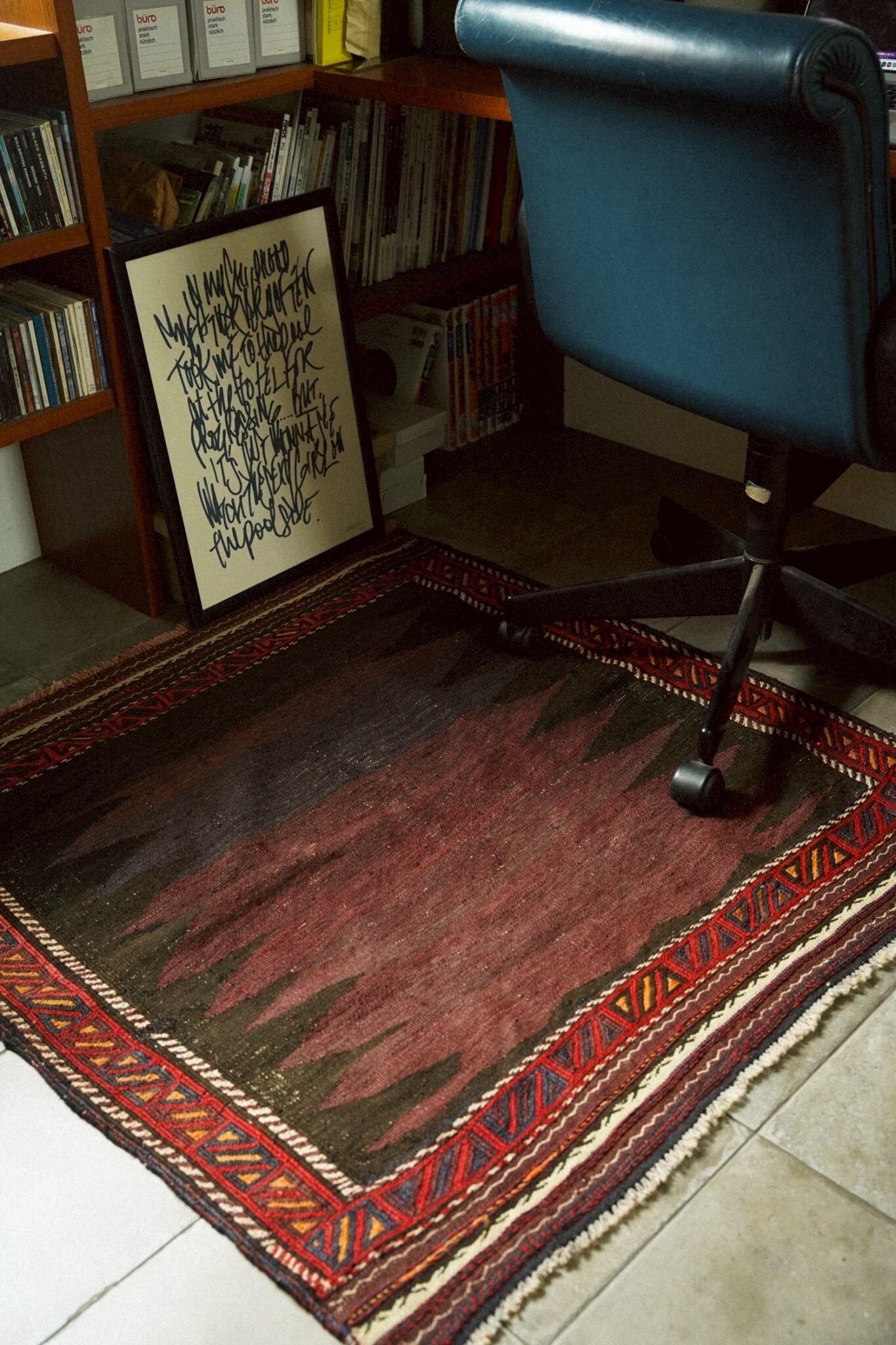 1641 - Vintage Baluch sofreh killim