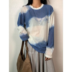 Bi-color Sheer Tops 501537