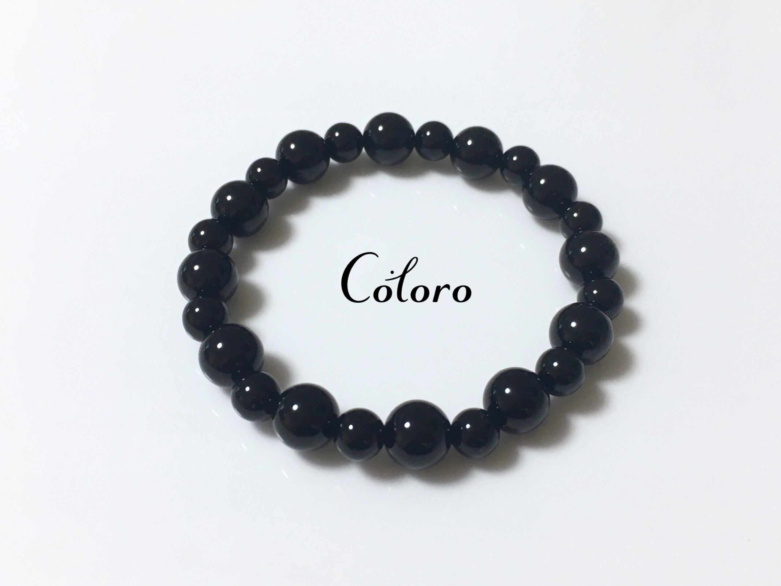 ☆厄除け・魔除け☆ブラックオニキス☆パワーストーン(天然石)☆ハンドメイド☆ブレスレット☆数珠☆厄除け☆