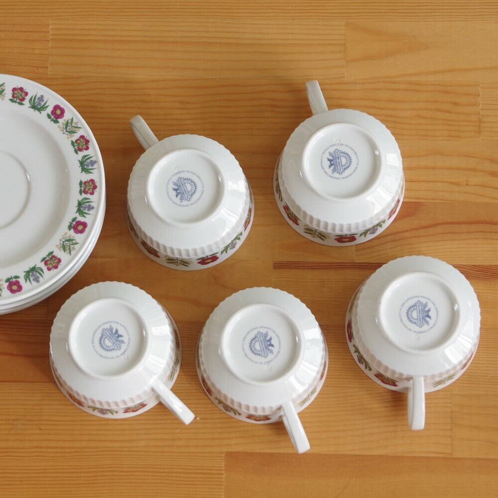 ノリタケアイボリーチャイナ　ブルーローズ皿大小6枚セット ノリタケアイボリーチャイナブルーローズ皿大小6枚セット