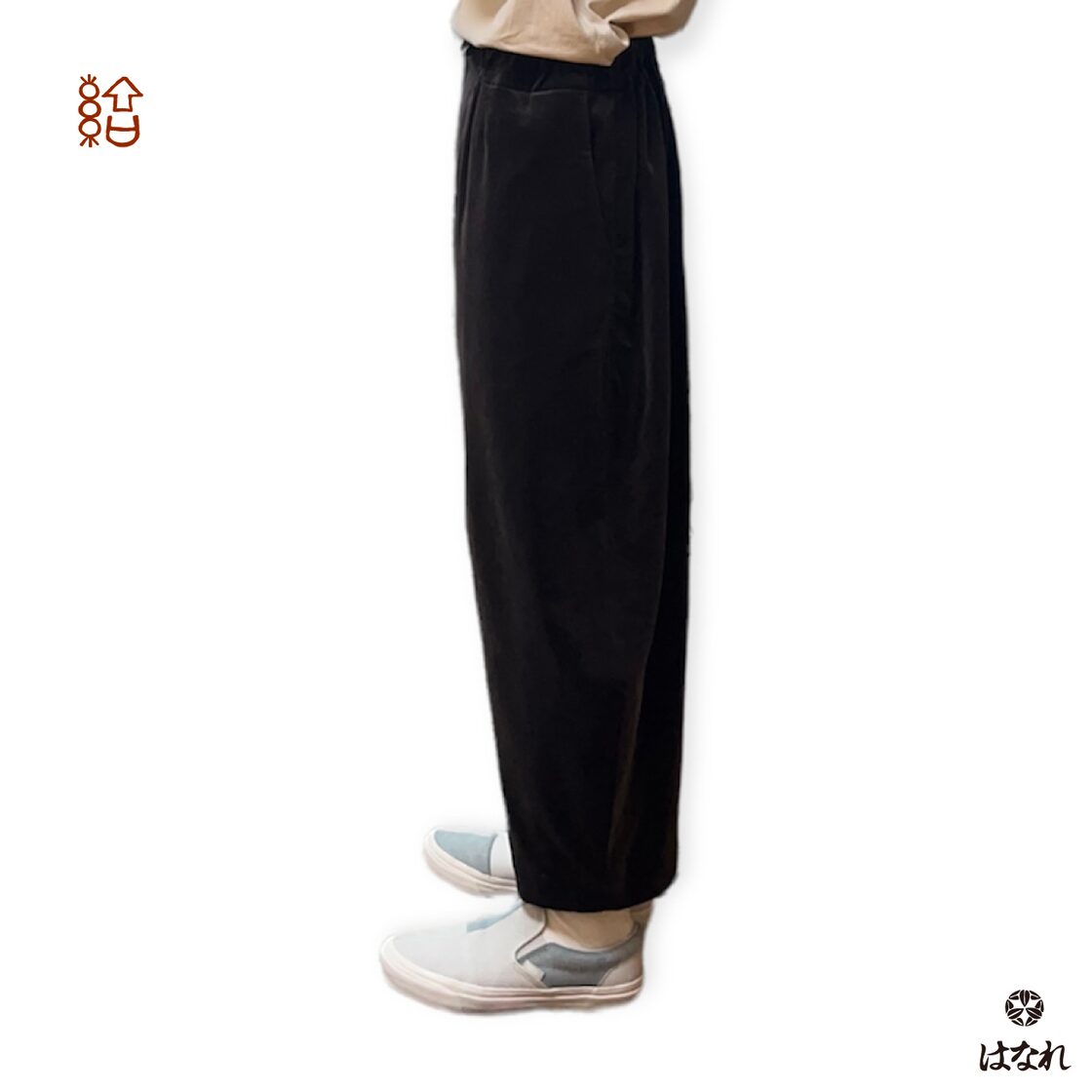 結-yui-】PLANER EASY TAPERD PANTS VELVETEEN チャコール | Pay ID