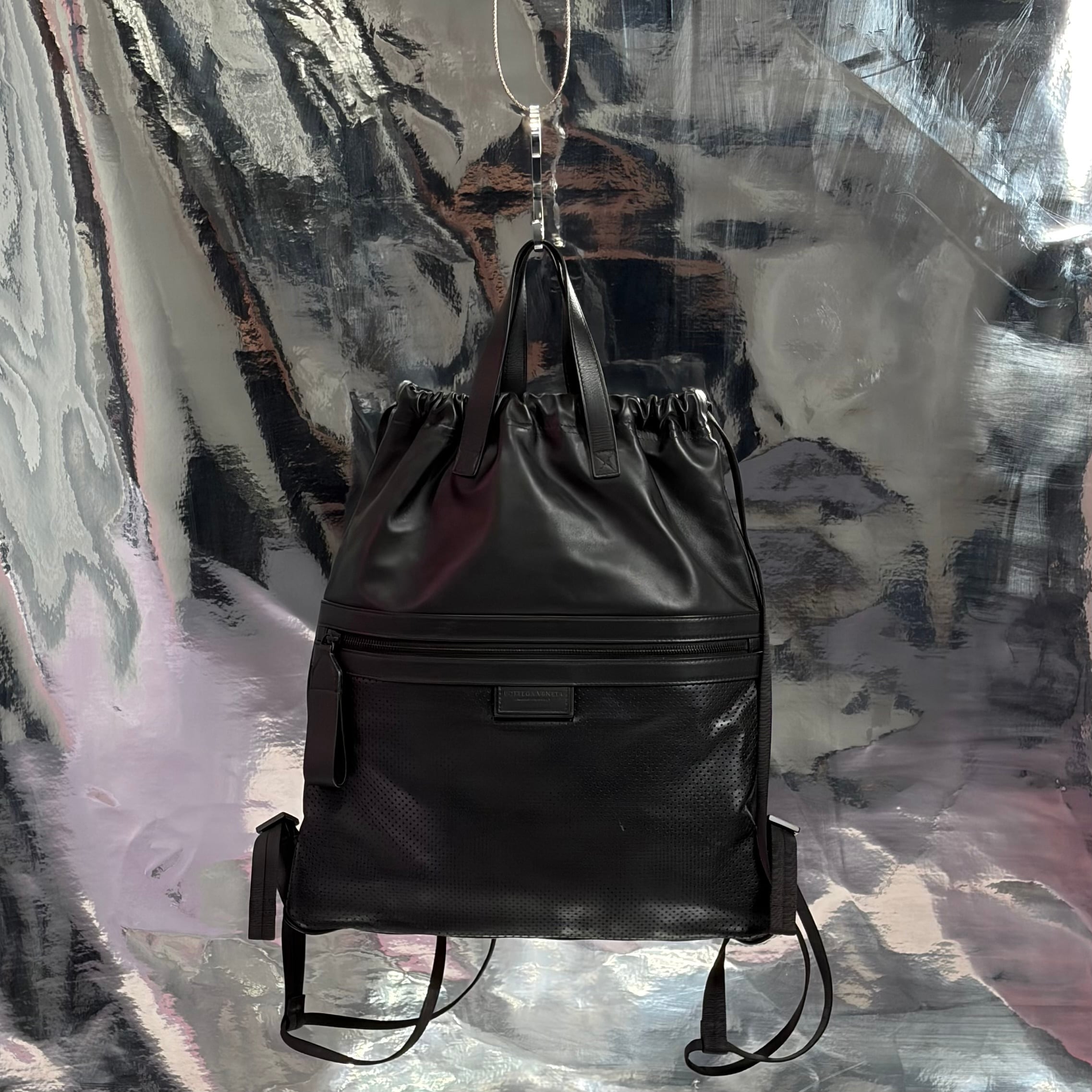 Bottega Veneta レザー バックパック レザー ブラック ボッテガ