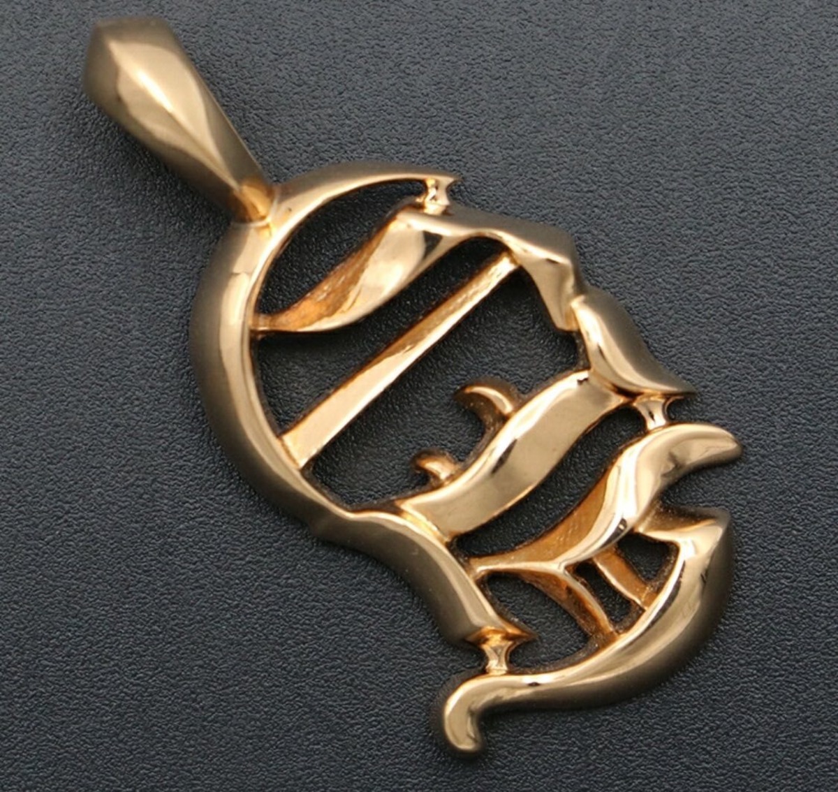CHROME HEARTS クロムハーツ 22K PENDANT CH VRTCL GLD CHロゴ 