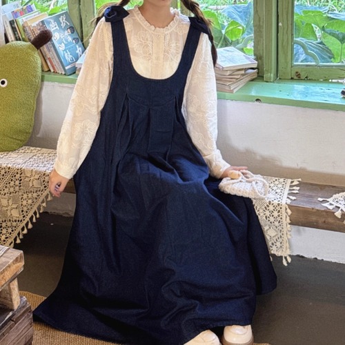 バックリボンコットンジャンスカ ・8975