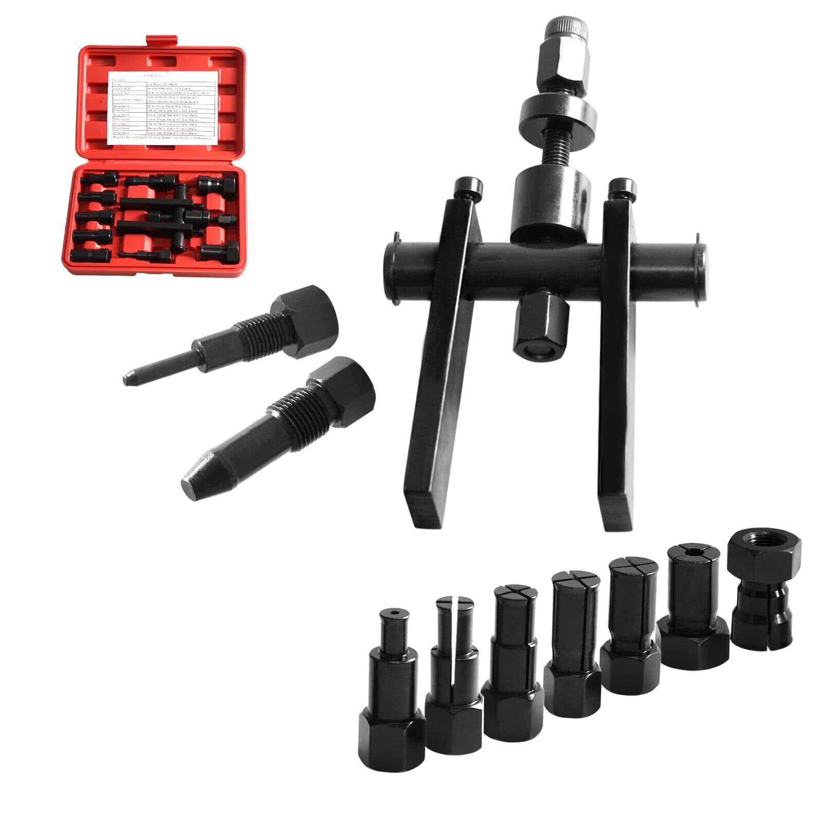 【特価処分】YESHMA 【日本の品質】パイロット ベアリングプーラー 内掛け セット 内径 8〜29mm 対応 ストレート バイク ホイール クランクケース ベアリングツール 車 ベアリング 交換 抜き 工具