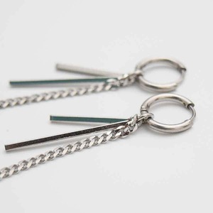 チェーンスティックドロップピアス