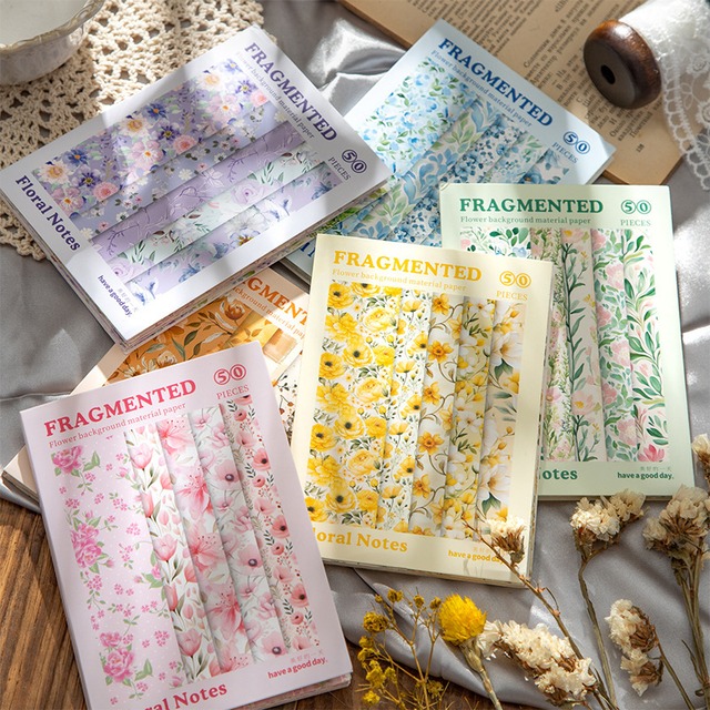 【素材紙】Floral Notes