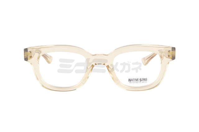 NATIVE SONS クリア メガネ Connolly Col.Honey Mauve PL-066U ウェリントン 芯張り コノリー ネイティブサンズ 鯖江 日本製 正規品-2枚目
