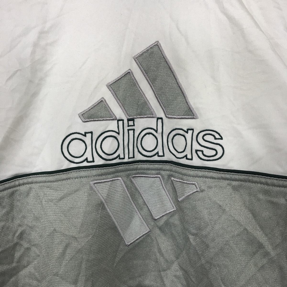 adidas トラックジャケット キッズ XL 白 緑 アディダス ジャージ ...