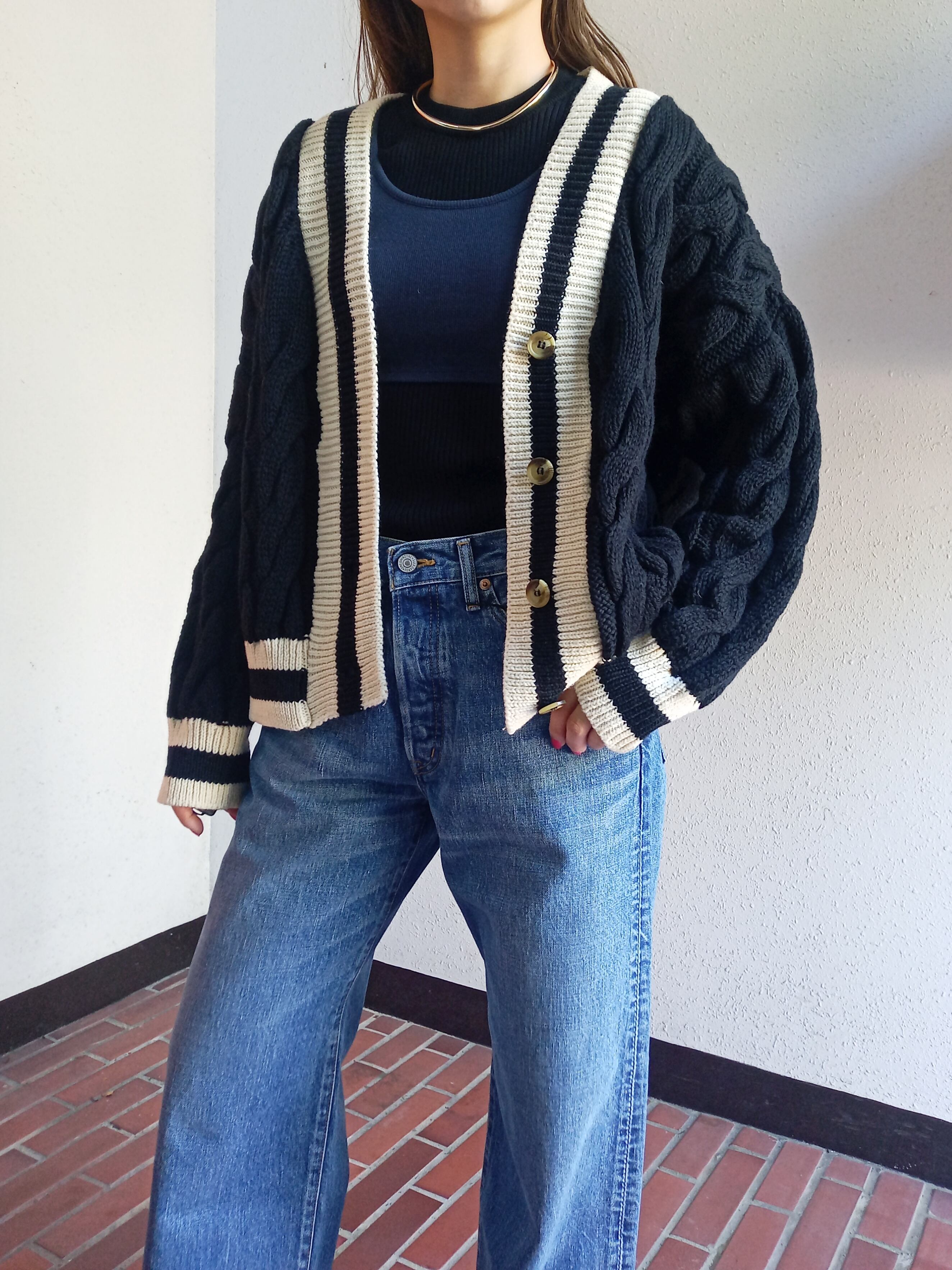 Oldderby Knitwear チルデンＶネックカーディガン