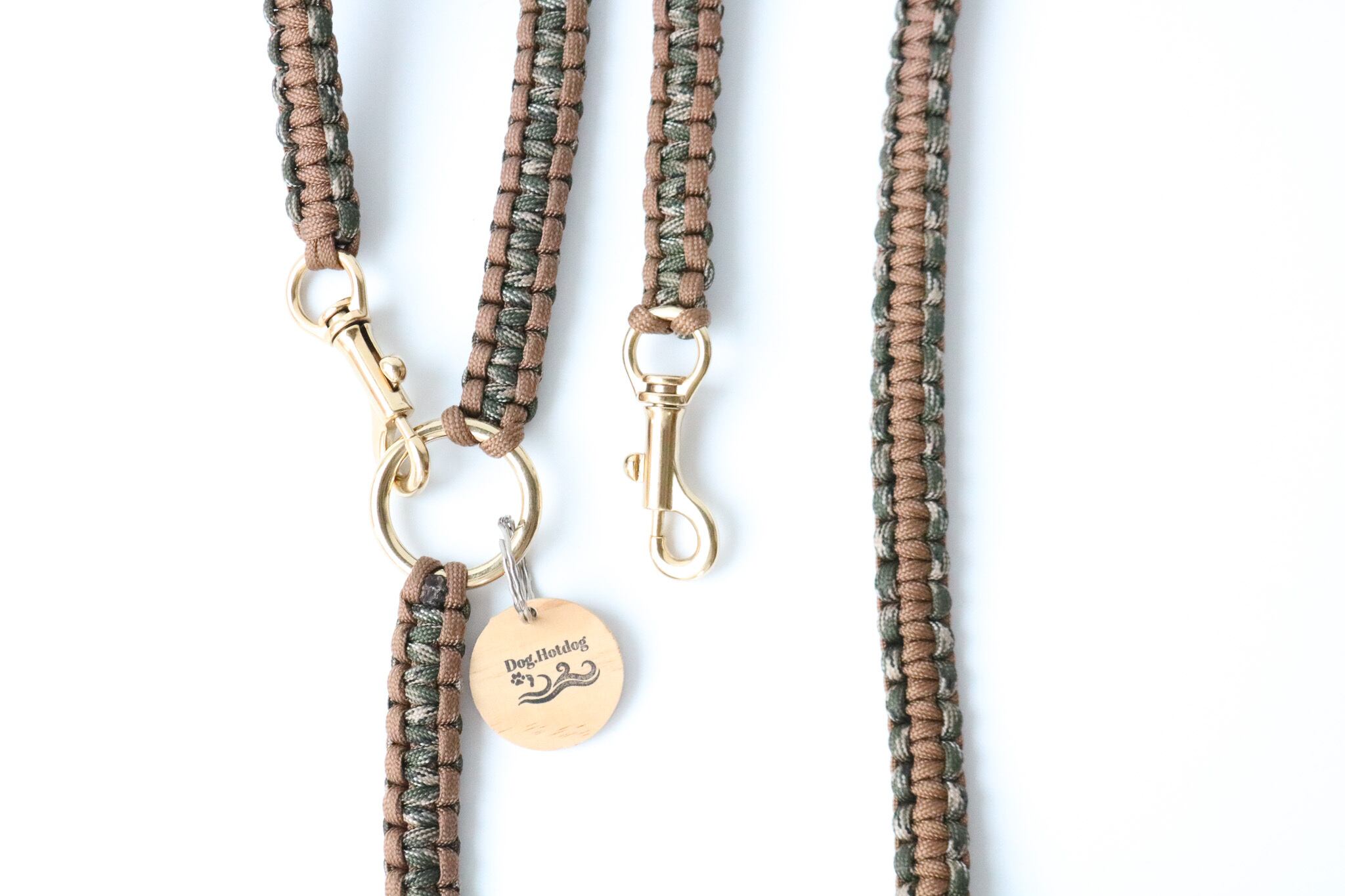 ミリタリーブラウン パラコードリード | Dog.Hotdog