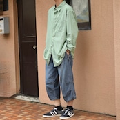 Eddie Bauer stripe shirt light green