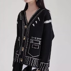 V-neck knit cardigan (ME158)