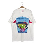 90s ドジャースタジアム USA製 ヴィンテージ Tシャツ MLB DODGERS ホワイト シングルステッチ HANES サイズXL BZ0627