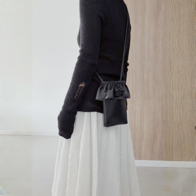 Distressed sheer knit top C1504