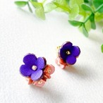 アナベルブーケピアス•イヤリング(花色パープル/ピンク)