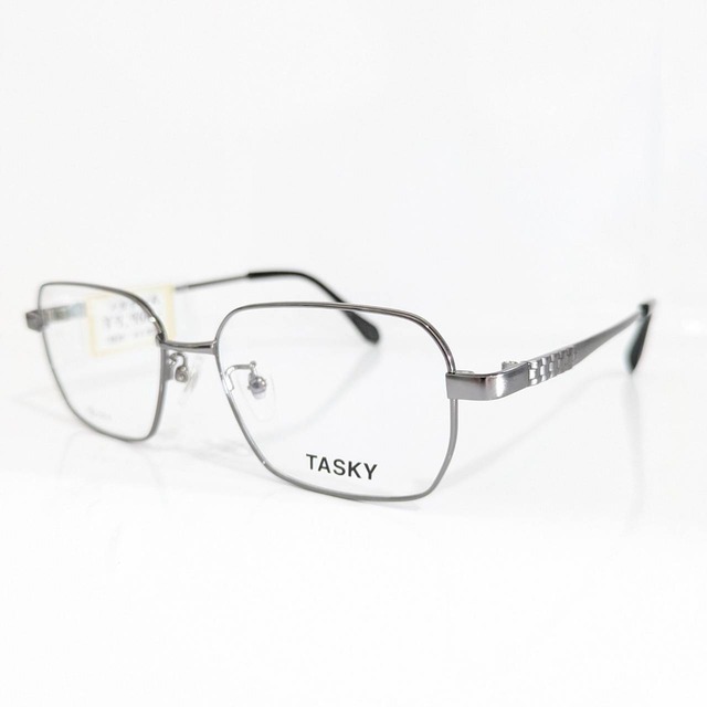 ※【TASKY】スクエアメタルフレーム　シルバー