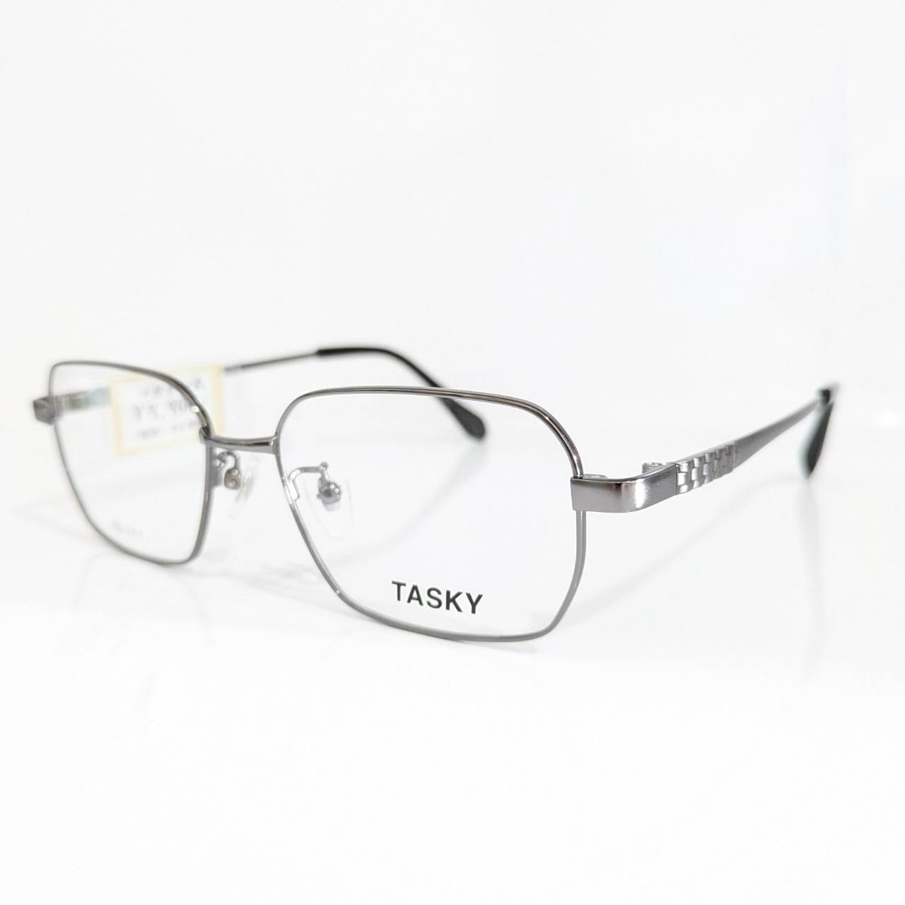 ※【TASKY】スクエアメタルフレーム シルバー