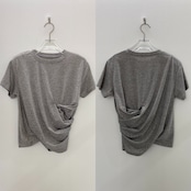 カシュクールデザインコンパクトTee/グレー