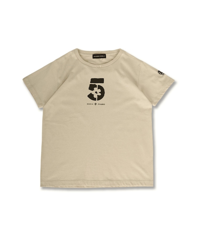 5ロゴプリントコンパクトTシャツ (IVORY)　CQ-49005