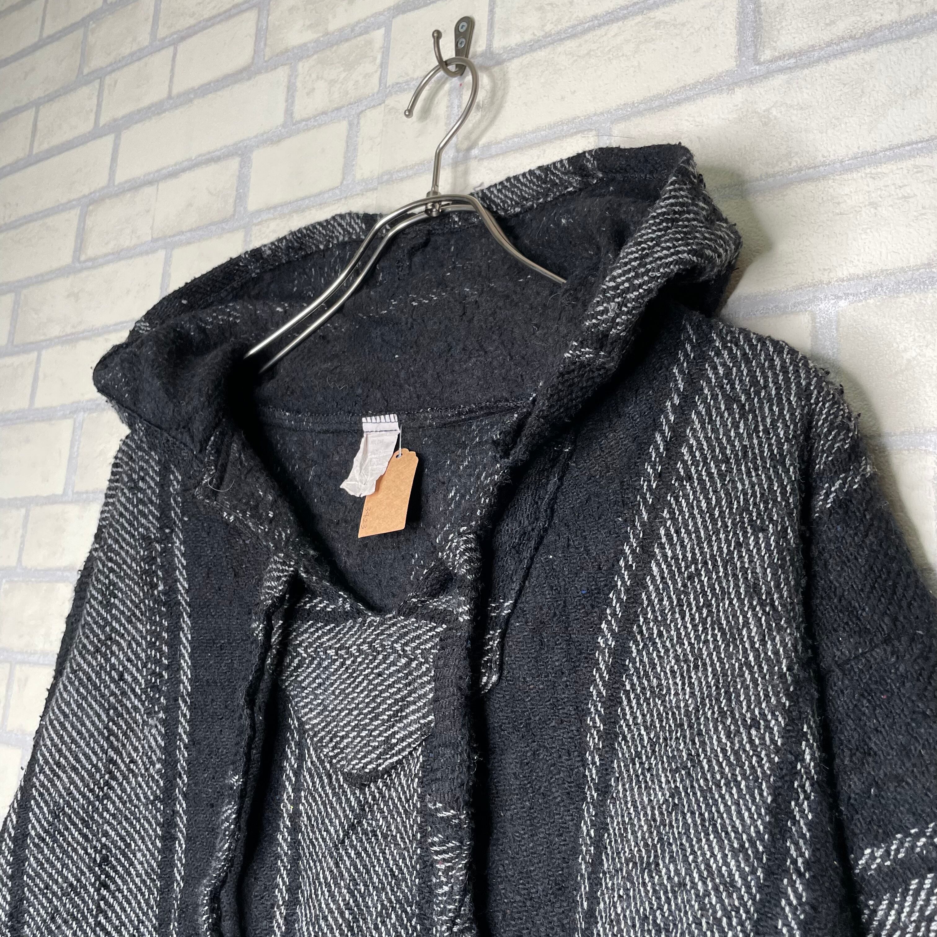 MOLINA メキシカンパーカー XL ブラック×グレー フーディー パーカー 