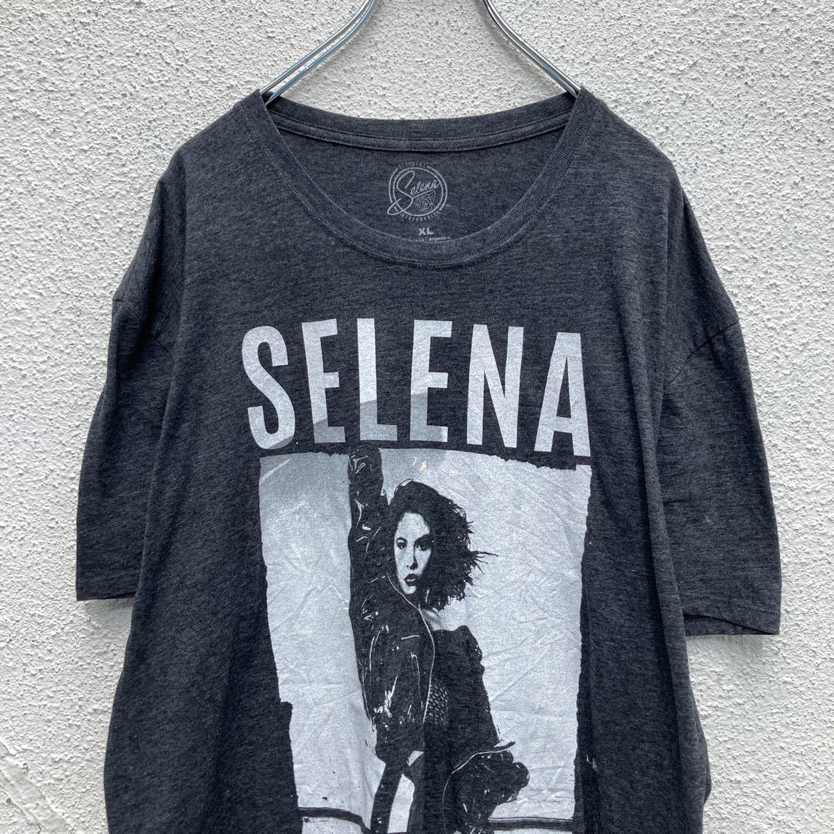 selena 半袖 プリント Tシャツ XL グレー ホワイト セレーナ テハーノ歌手 ビッグサイズ 古着卸 アメリカ仕入 a505-5067