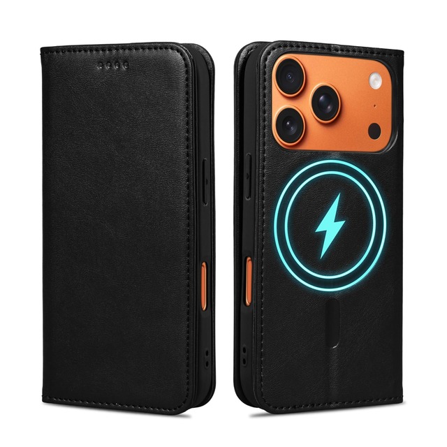 Rssviss iPhone 18 Pro 用 ケース 手帳型 MagSafe対応 iPhone 17Pro用 手帳型 6.3インチ ブラック W1M