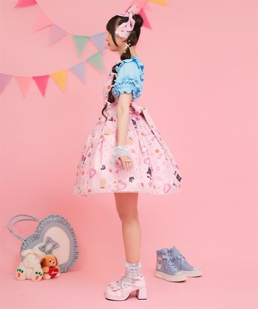 ハッピーバカンス柄ジャンスカ / a. axes femme【返品・交換・申込撤回 