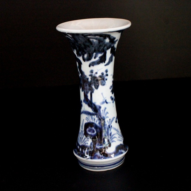 AS古伊万里　岩柘榴　花瓶（江戸中期）