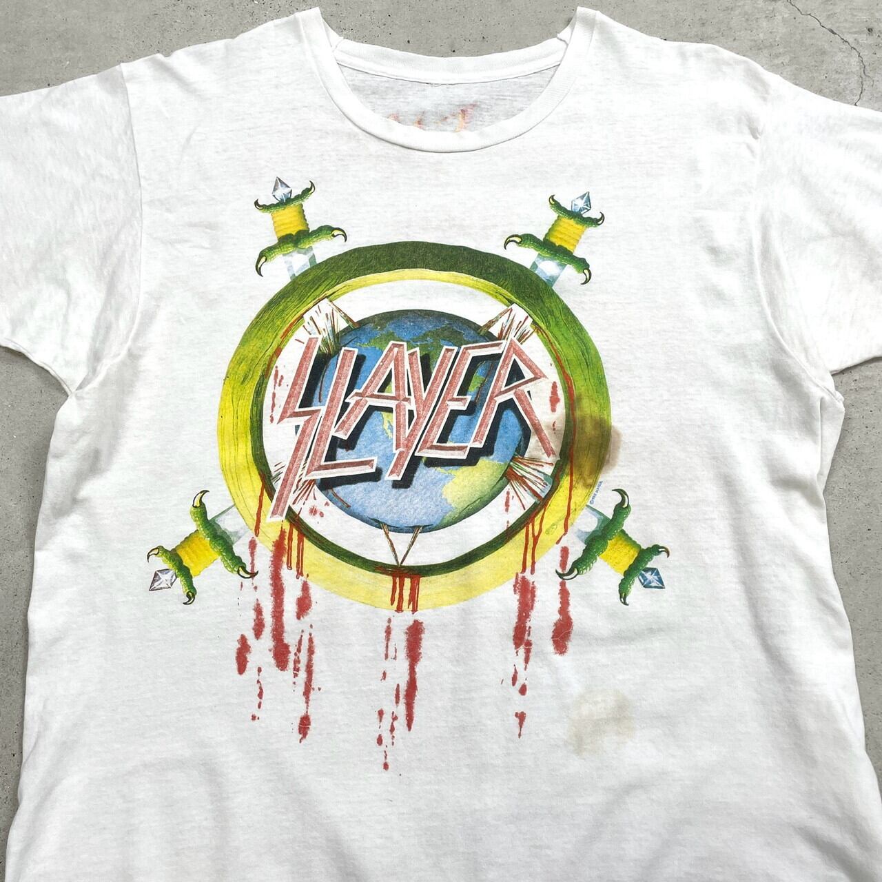 80年代 SLAYER スレイヤー バンドTシャツ バンT WORLD SACRIFICE TOUR 