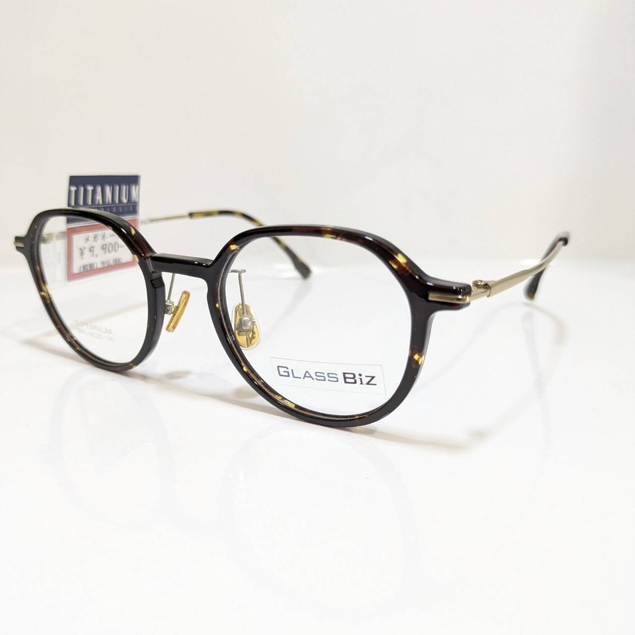 【GLASS BiZ】ボストンコンビフレーム デミブラウン