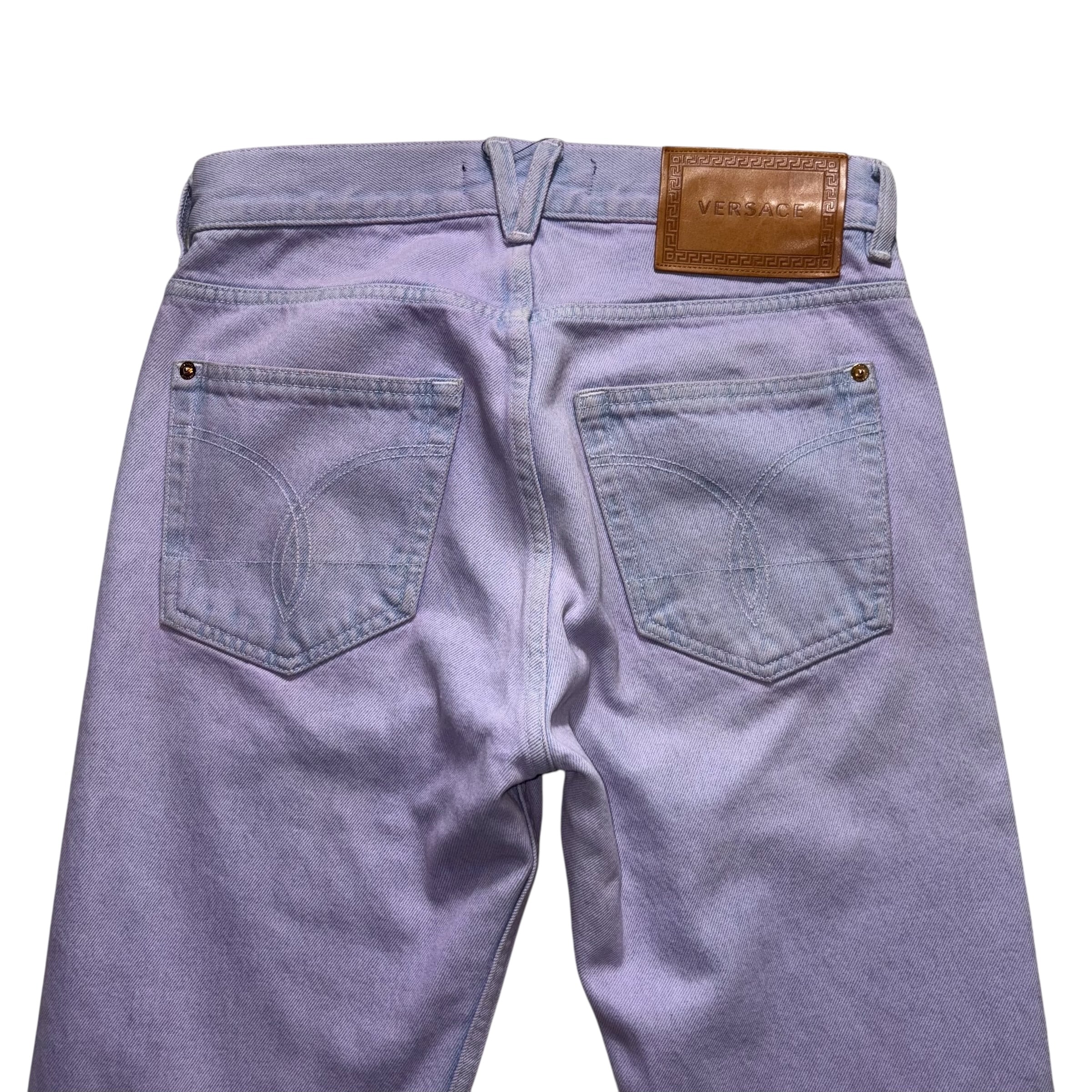 フレグラントテラピー　ラベンダー・ベルガモット, ヴェルサーチ　ブラックジーンズ VERSACE lavender color denim pants | NOIR ONLINE