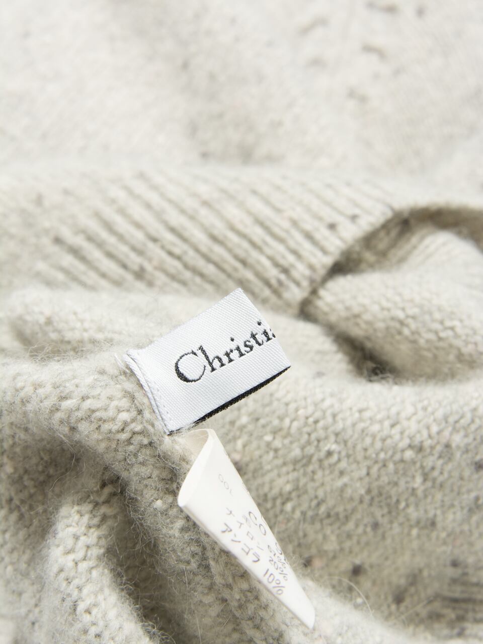 【Christian Dior】Made in Japan nep turtleneck knit（クリスチャンディオール 日本製 ウール/ナイロン/アンゴラ/シルク タートルネックネップニット）1c