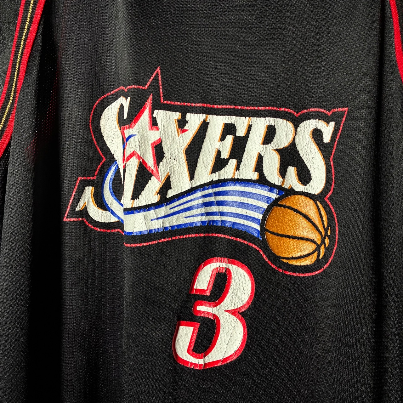 【90s Mexico】Champion SIXERS IVERSON チャンピオン　ゲームシャツ　シクサーズ　アイバーソン