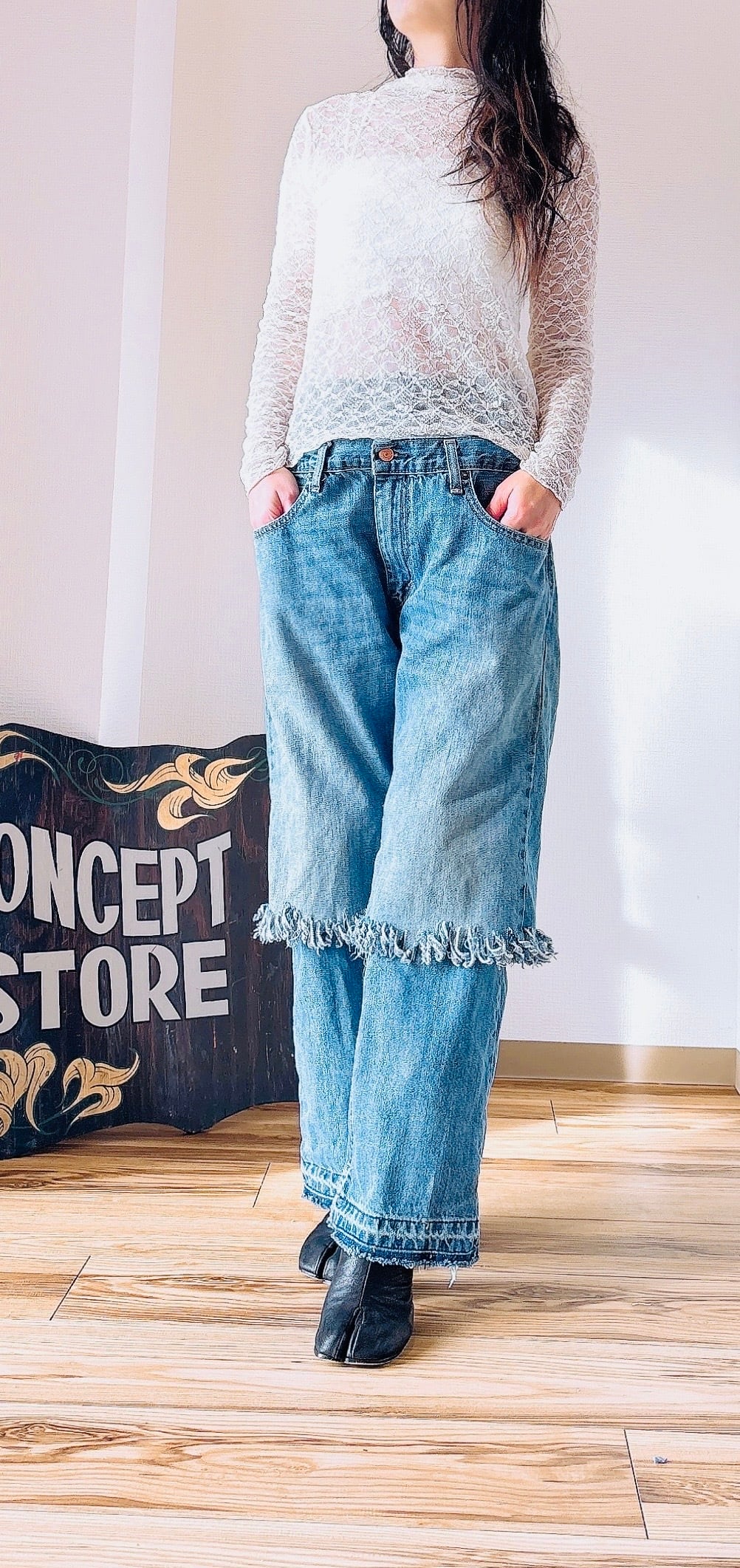 再販!Levi's 569 layered denim