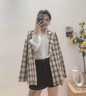 チェックジャケット