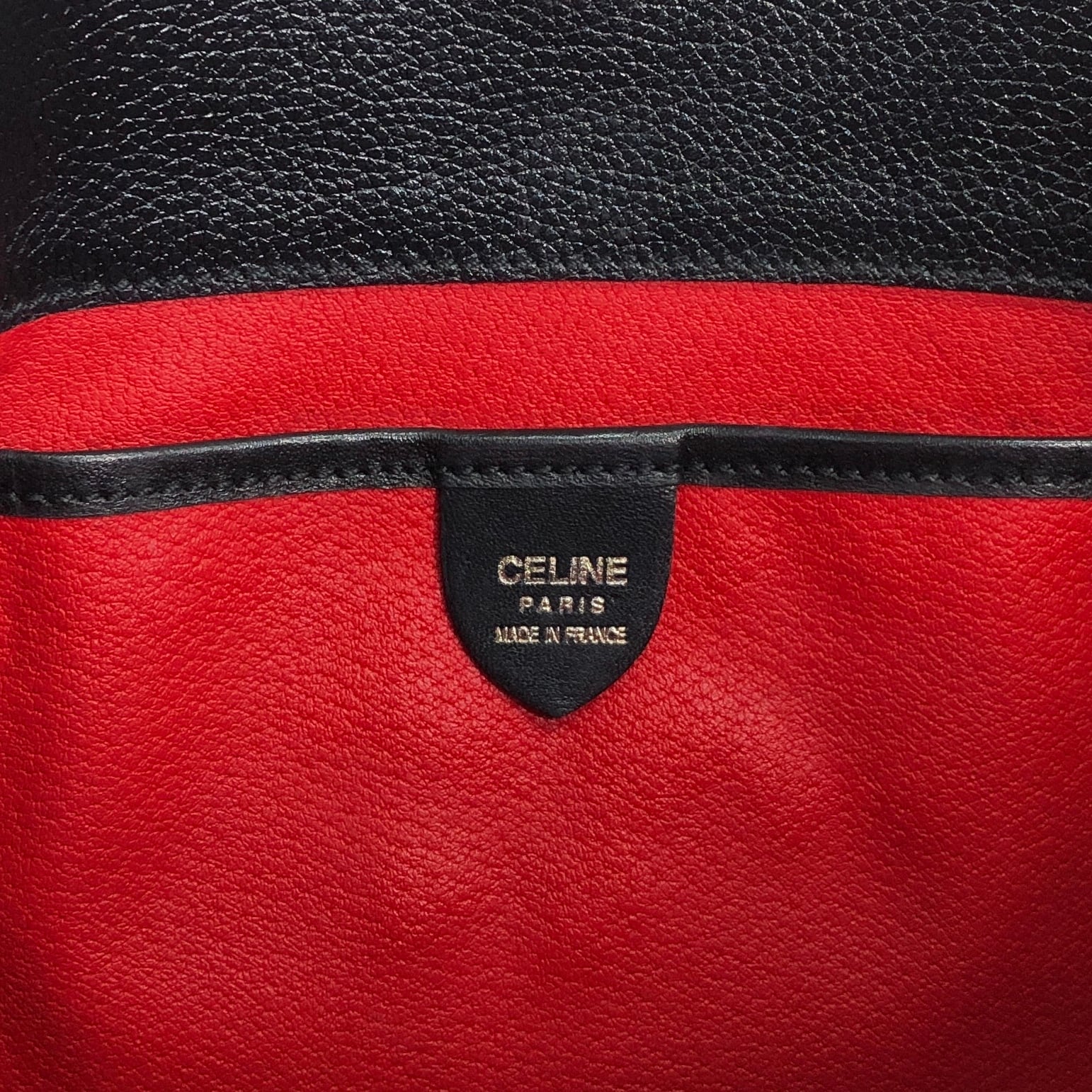 CELINE セリーヌ ハンドバッグ ブラック マンテル レザー トートバッグ