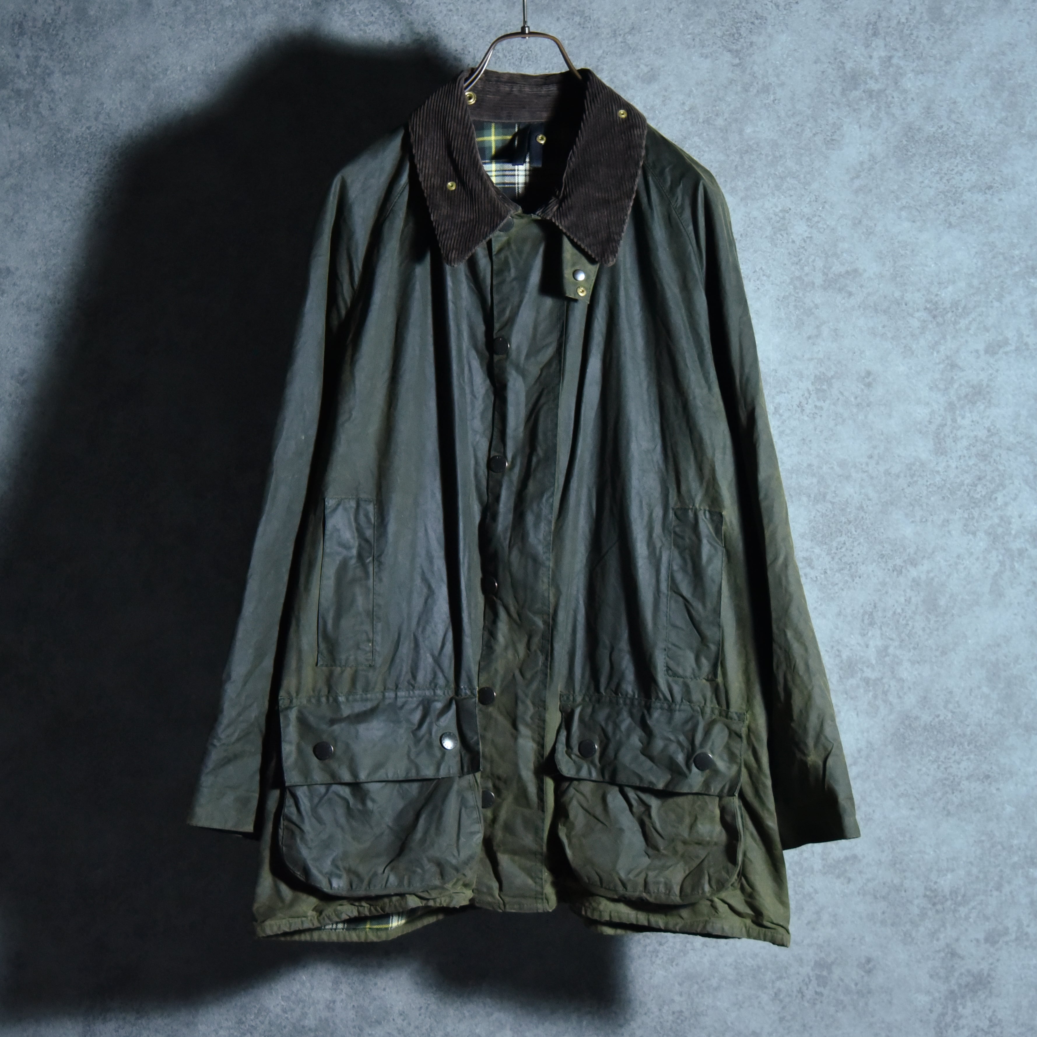 90s Barbour BEAUFORT Size46 バブアー ビューフォート 3ワラント
