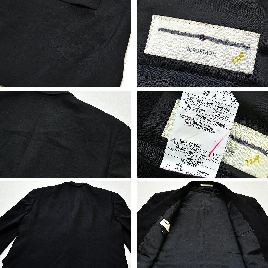 1点物◇USA製ジョセフアブード黒テーラードジャケット古着メンズL/XL