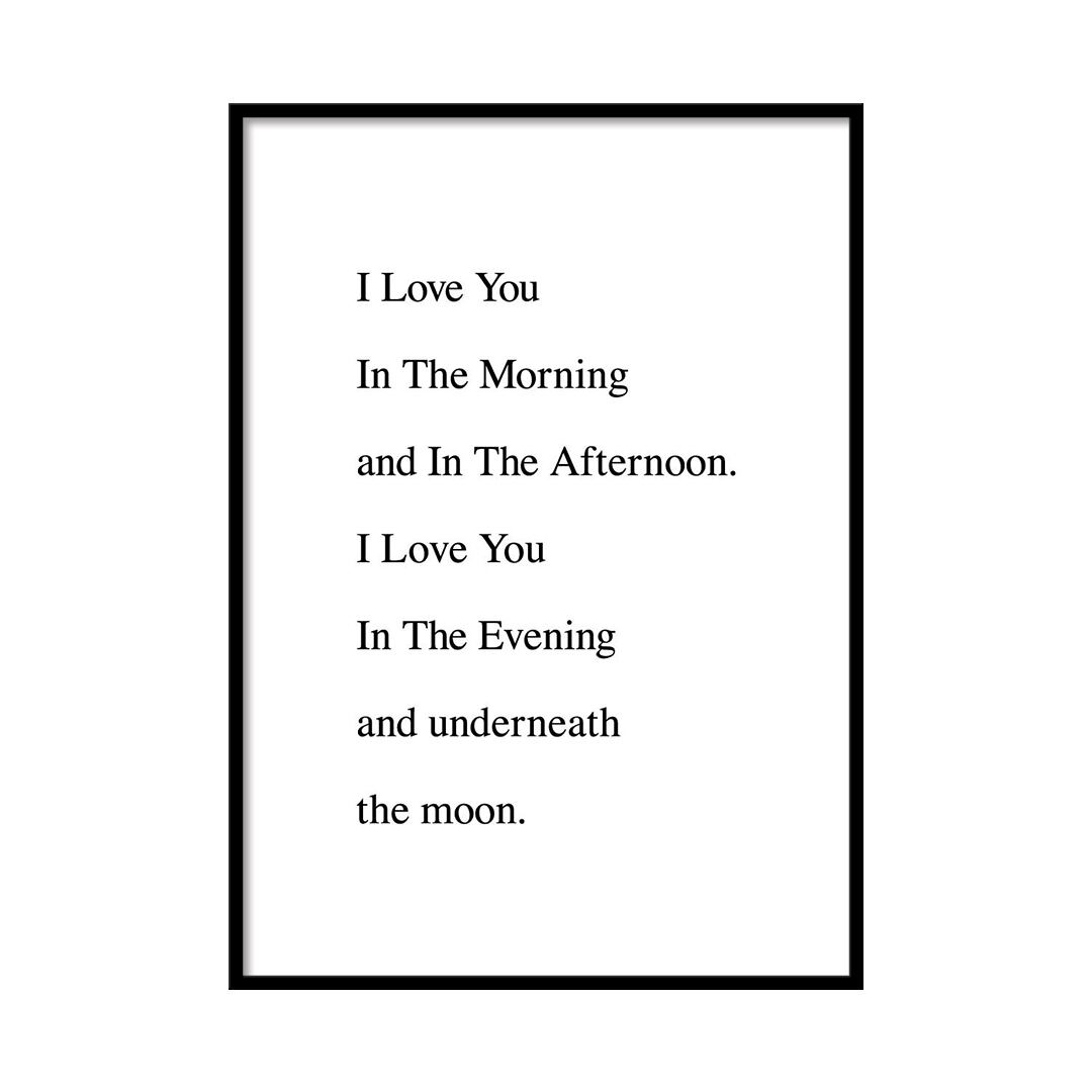 A0175 / 文字 / アートポスター【 A4 / A3 / A2 / A1 サイズ・フレーム 付きに変更可 】