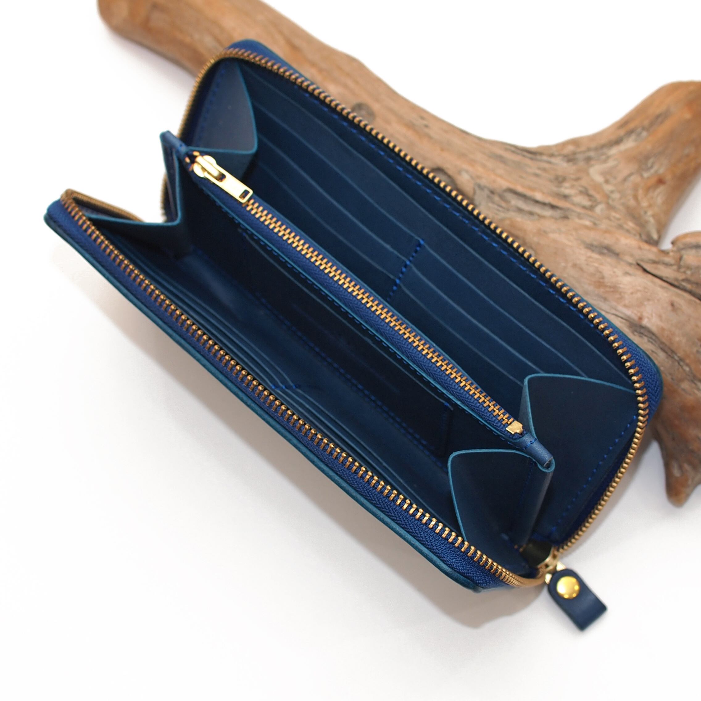 ラウンドファスナー・ロングウォレット外周手縫い仕様【栃木レザー  